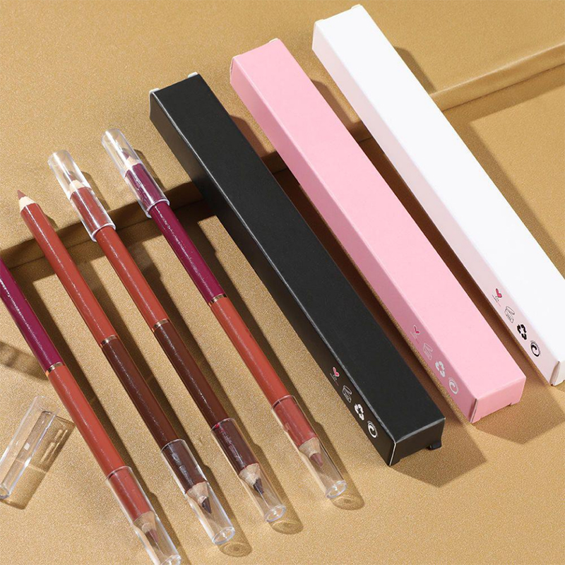 Ingen logotyp Lip Liner Box Brun Lip Liner Pencil Vendor Vegan Creamy Lip Liner