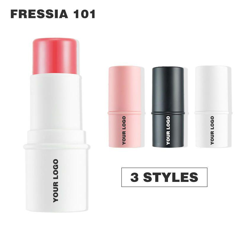 LÅG MOQ Anpassning 8 Färg Blush Makeup Blush Stick Blush för Vit Svart Rosa 3 Färg Stick Välj