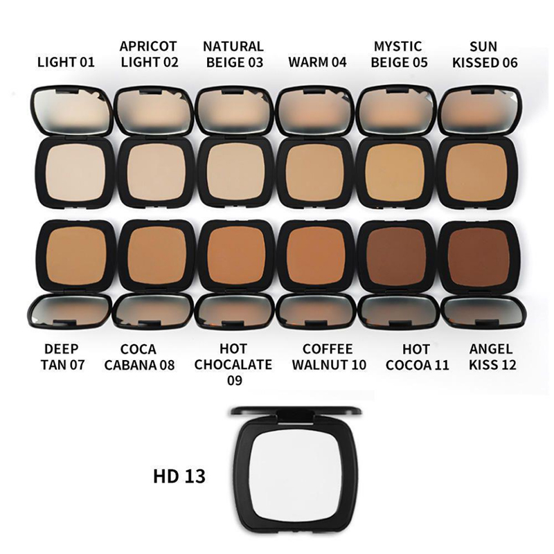 Best Makeup 13 Color Face Pressed Powder Foundation och Powder för all hud