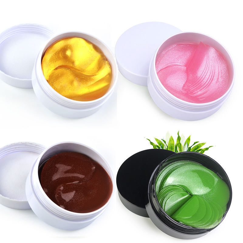 24K guld under ögonlappar ögonmask Anti-aging kollagen hyaluronsyra under ögonmasken tar bort mörka ringar