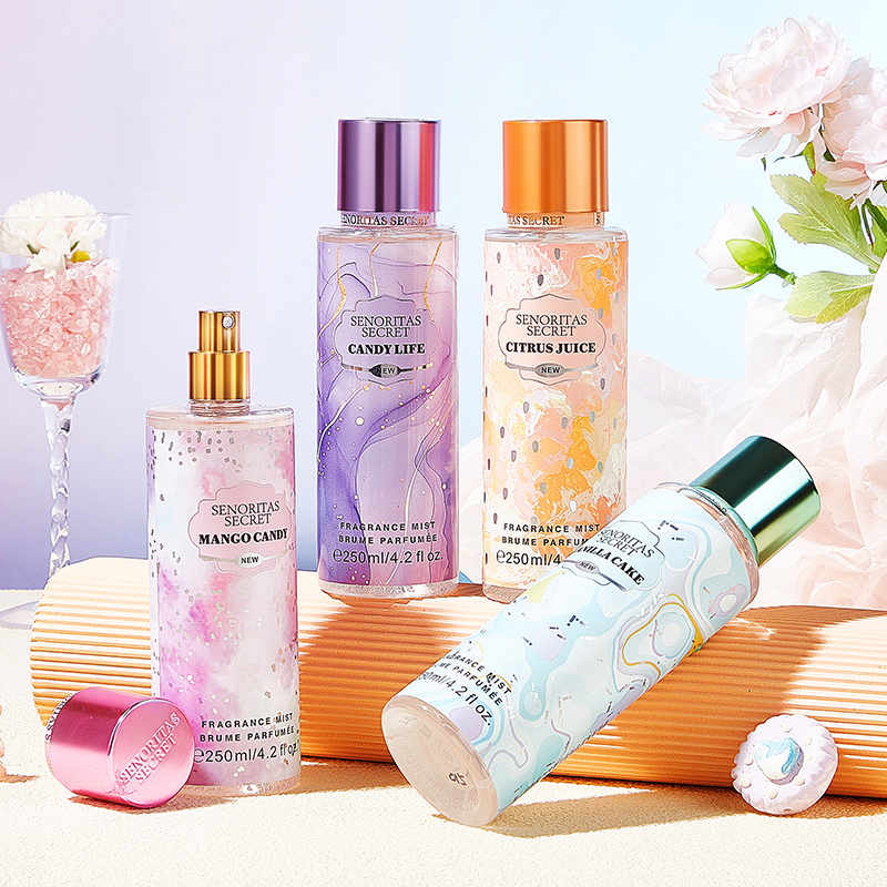 250ml långvarig doft Body MIst för kvinnor Parfym Body Spray