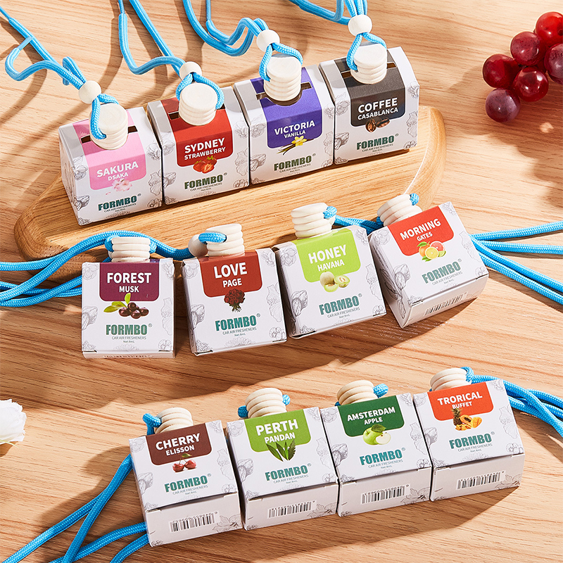 Blossom & Berry Car Parfym - Hängande luftfräschare med naturlig blommig och fruktig essens Lyxbildofttillbehör 8 ml