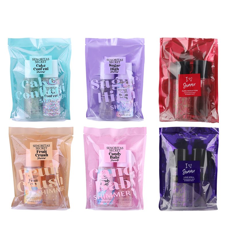 Anpassa logotyp Body Mist Collection Parfym Body Spray Secret Body Mist Set 75ml*2