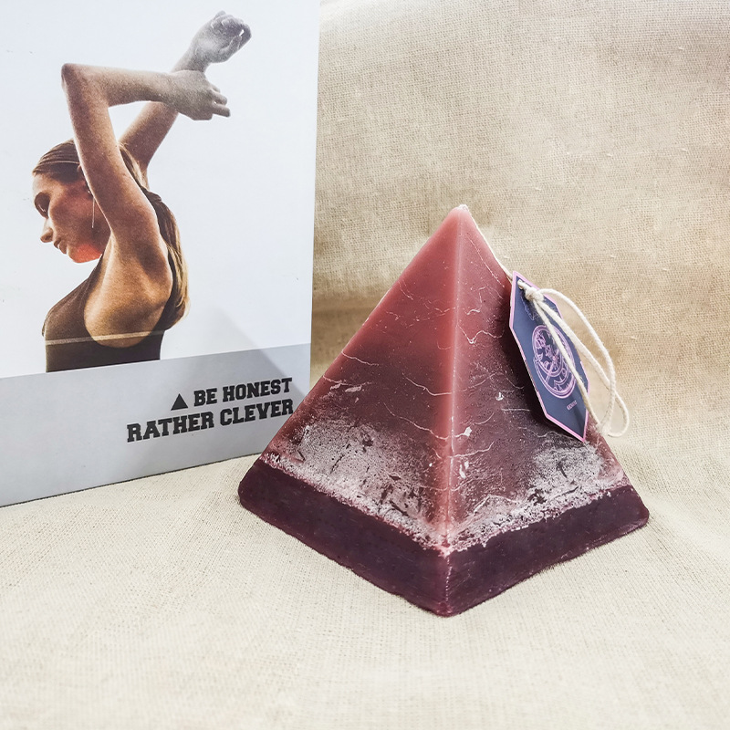 250g Lyxiga Kristallljus Handgjorda Zodiac doftpyramidljus med Kristaller